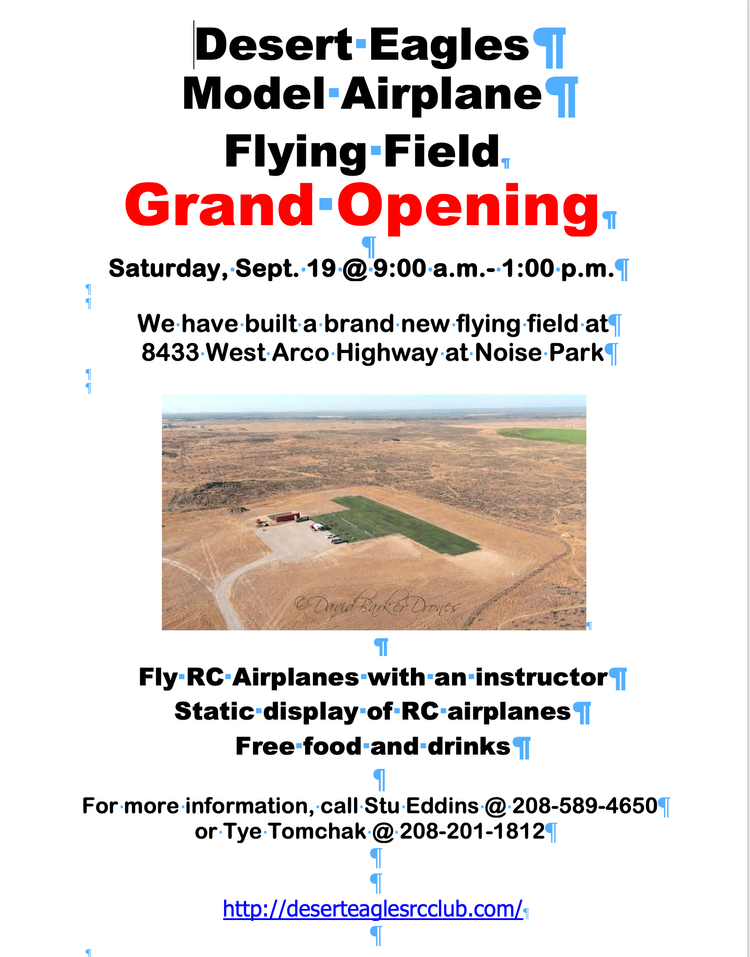 Grand Opening of New Field, September 19, 2026